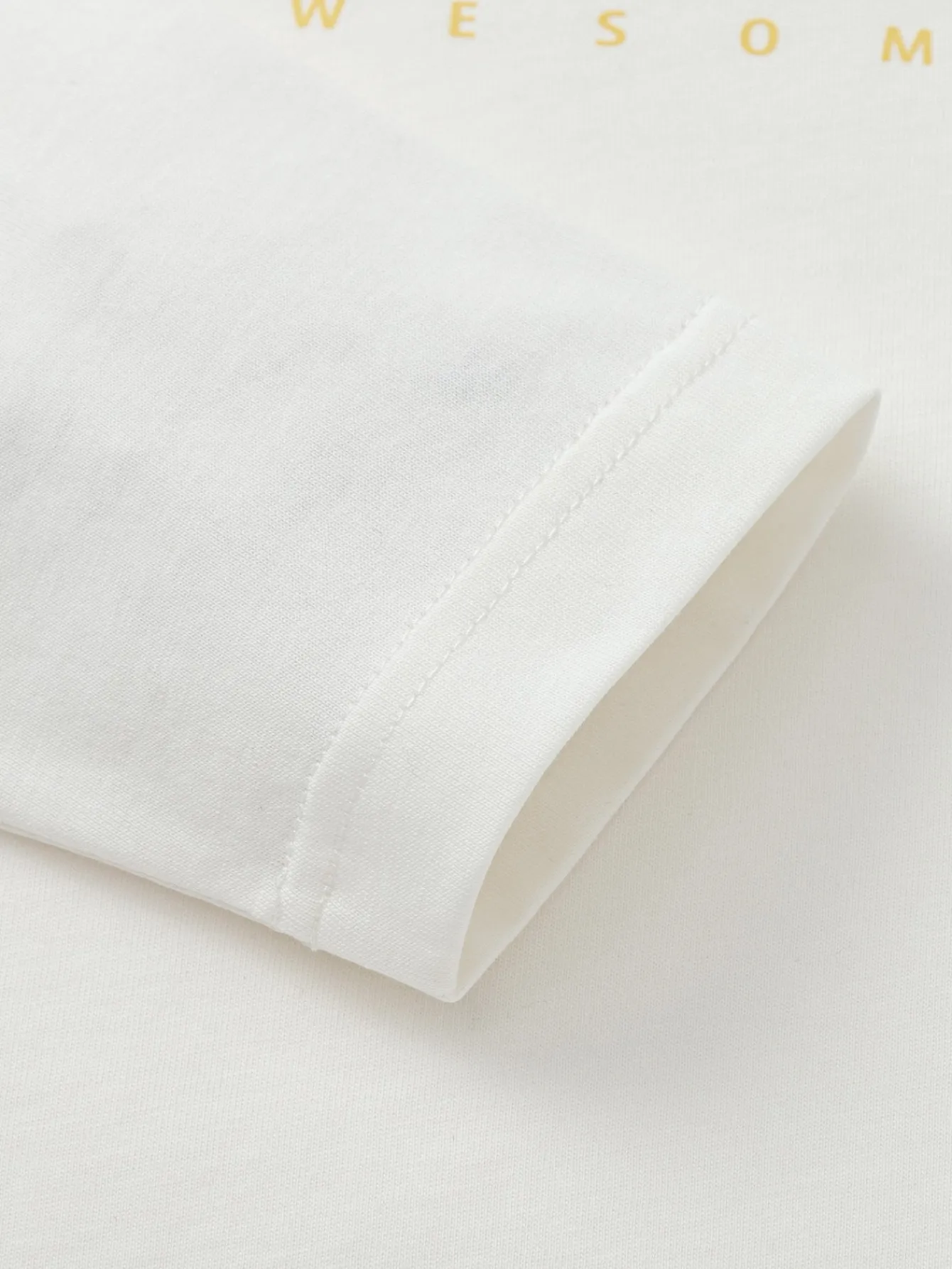 Balabala Long Sleeve T-Shirt 2025 Spring New Boys and Girls Round Neck V-Neck T-Shirt Off-white New