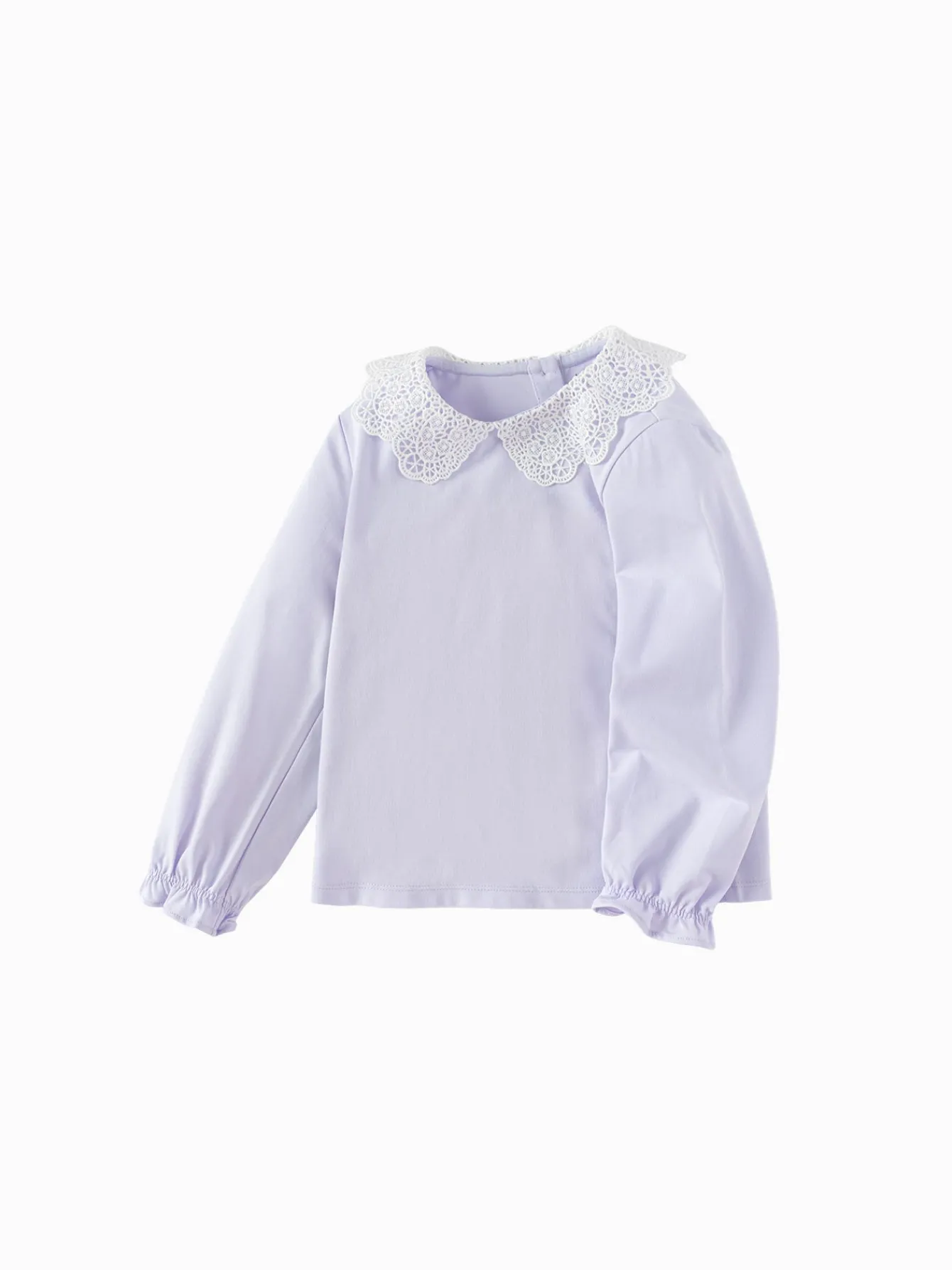Balabala Long Sleeve T-Shirt 2025 Spring New Style Girls Toddlers Collar Long Sleeve T-Shirt Violet Best