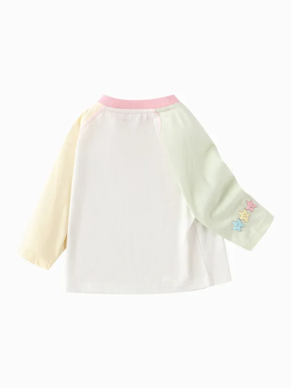 Balabala Long Sleeve T-Shirt New Spring 2025 Boys and Girls Baby Round V-neck Long Sleeve T-Shirt Clearance
