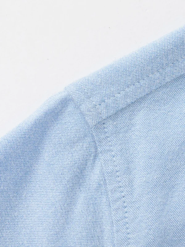 Balabala Long-sleeved Shirt 2025 Spring New Style Boys and Girl Woven Long-sleeved Shirt Blue Hot