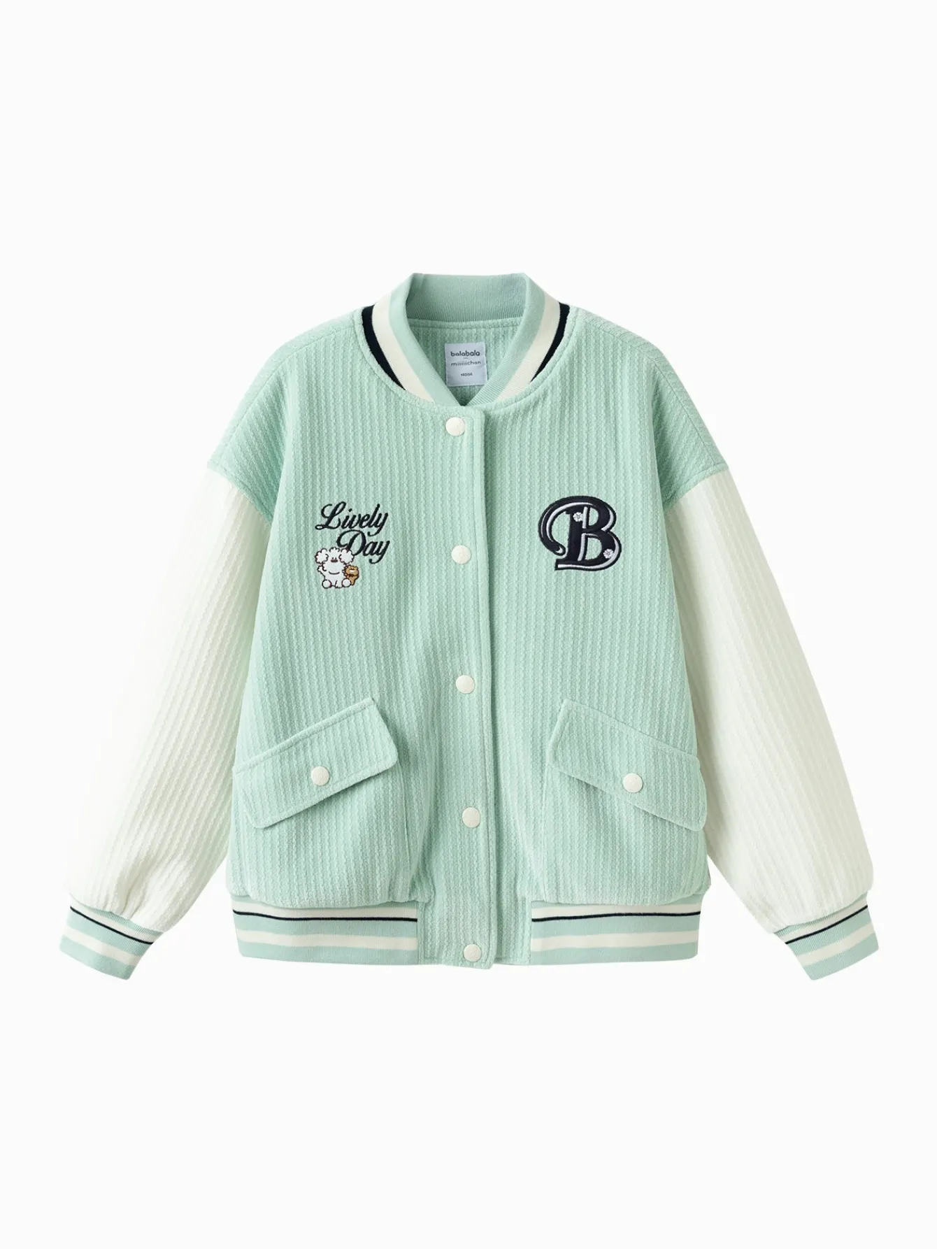 Balabala [miiiiichan Collaboration] Jacket 2025 Spring New Arrival Girls Knitted Casual Wear Flash Sale