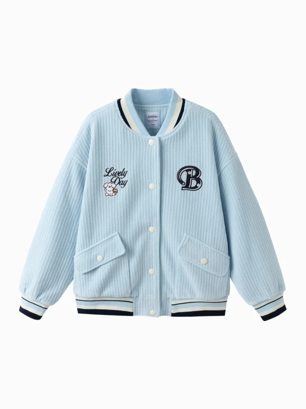 Balabala [miiiiichan Collaboration] Jacket 2025 Spring New Arrival Girls Knitted Casual Wear Flash Sale