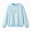 Balabala 【miiiiichan collaboration】Sweater 2025 Spring Girl's Round Neck Sweater Clearance