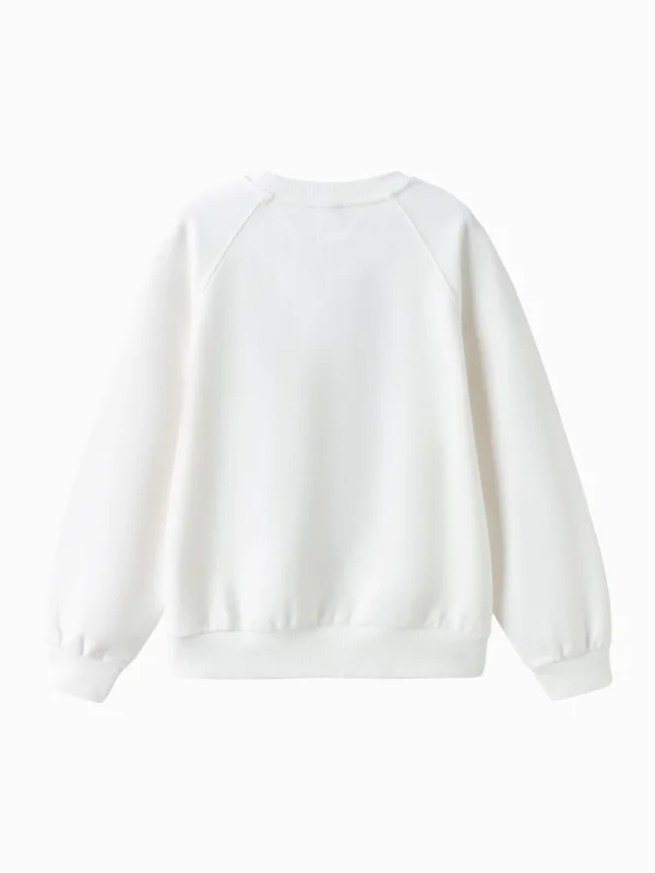 Balabala 【miiiiichan collaboration】Sweater 2025 Spring Girl's Round Neck Sweater Clearance