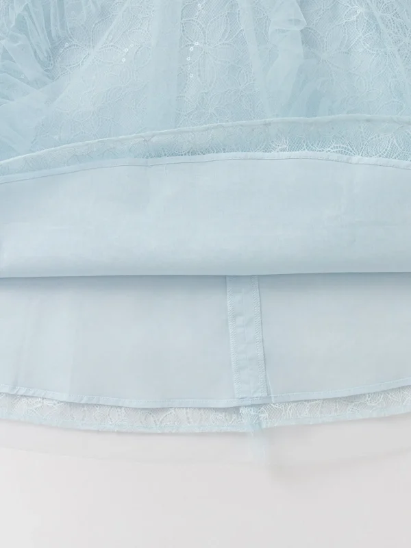 Balabala Skirt 2025 Spring New Arrival for Toddler Girls Woven Dress Blue Shop