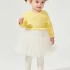 Balabala Skirt 2025 Spring New Style Girls Baby Wool Knitted Dress Yellow Cheap