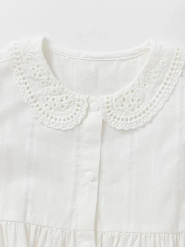 Balabala Skirt 2025 Spring New Style Girls Baby Woven Dress Off-white Best Sale
