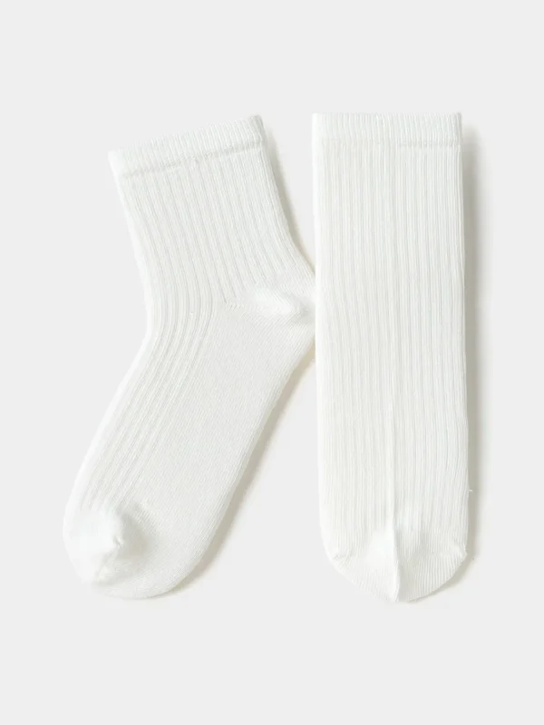 Balabala Socks 2025 Spring New Boys Girls Short Socks White Store