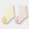 Balabala Socks Spring 2025 New Baby Girl Short Socks Red Yellow Flash Sale