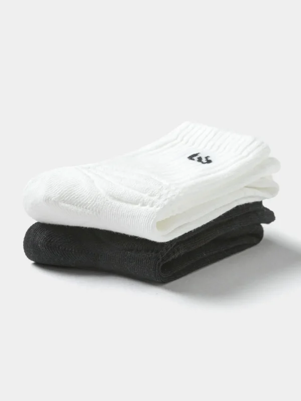 Balabala Socks Spring 2025 New Boys Short Socks White Black New