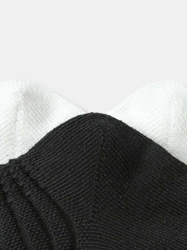 Balabala Socks Spring 2025 New Boys Short Socks White Black New