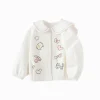 Balabala 2025 Spring New Arrival Baby Girl Knitted Casual Jacket Off-white Outlet