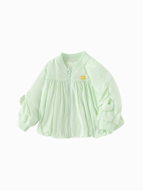 Balabala 2025 Spring New Arrival Baby Girl Woven Casual Jacket Bean Green Best