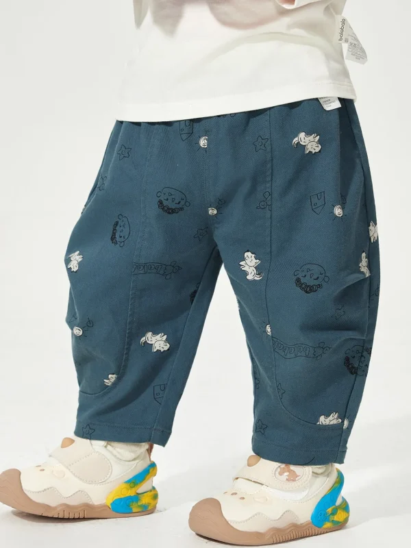 Balabala 2025 Spring New Arrival Boys' Baby Woven Long Pants Green Best