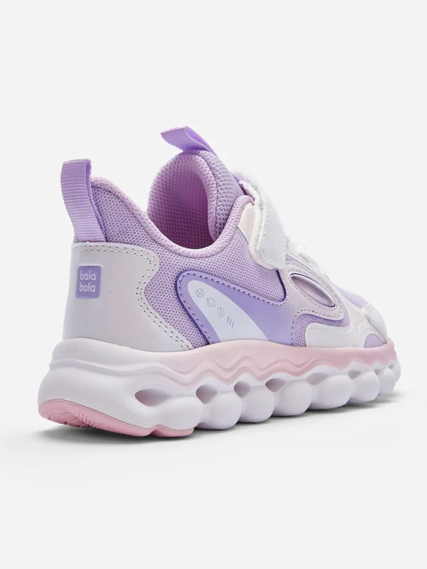 Balabala 2025 Spring New Arrival Girl Kids Jogging Shoes White Purple Best