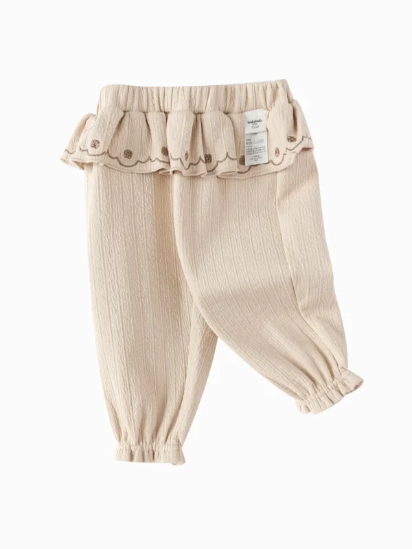 Balabala 2025 Spring New Arrival Girls' Baby Knitted Long Pants Fashion