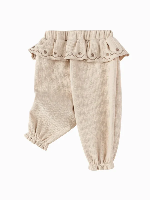 Balabala 2025 Spring New Arrival Girls' Baby Knitted Long Pants Fashion