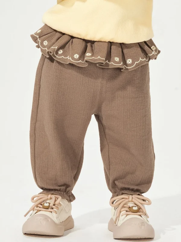 Balabala 2025 Spring New Arrival Girls' Baby Knitted Long Pants Fashion