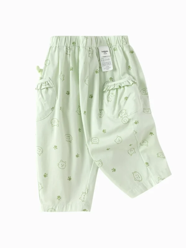 Balabala 2025 Spring New Arrival Girls' Baby Woven Long Pants Store