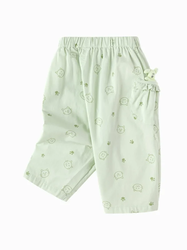 Balabala 2025 Spring New Arrival Girls' Baby Woven Long Pants Store