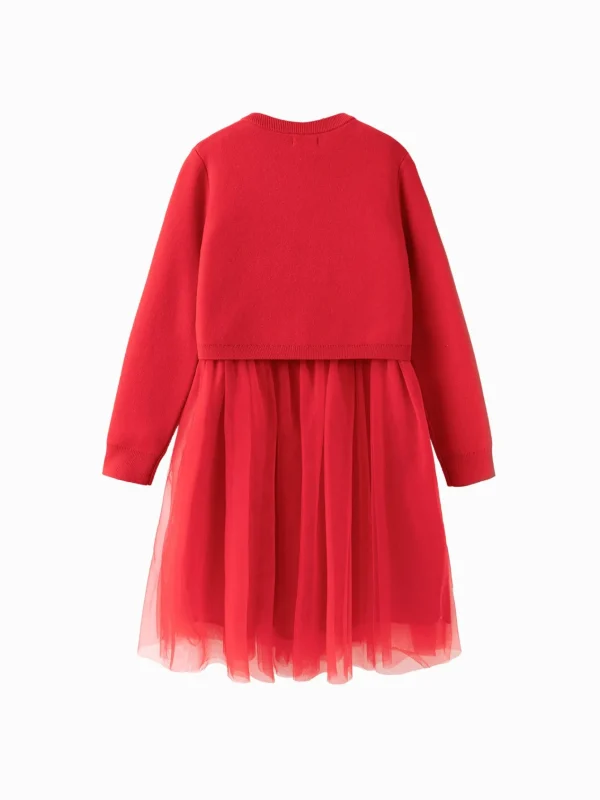 Balabala 2025 Spring New Arrival Girls Knitted Dress Best