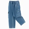 Balabala 2025 Spring New Boy Denim Trousers Denim Medium Blue Outlet