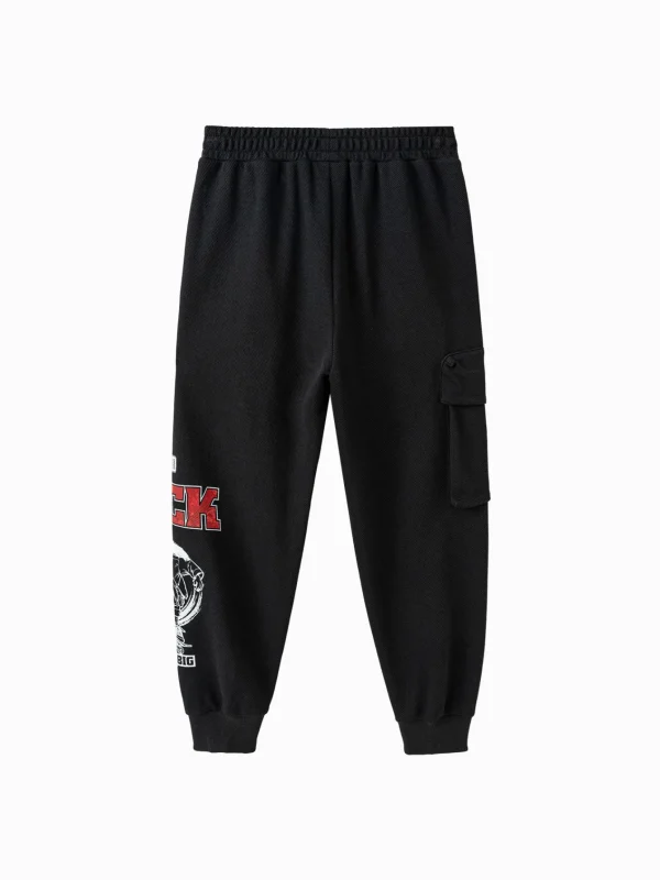 Balabala 2025 Spring New Boys' Pocket Drawstring Sweatpants Black Discount