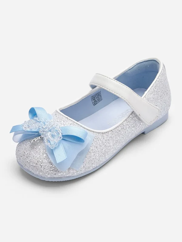 Balabala 2025 Spring New Girls Sweet Party Princess Shoes Ash Silver Outlet