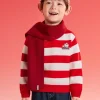 Balabala Sweater 2025 new spring style for Toddler Boys round neck White Red Hot