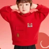 Balabala Sweatshirt 2025 spring new boys' toddler hooded sweatshirt Red Discount