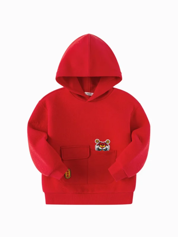 Balabala Sweatshirt 2025 spring new boys' toddler hooded sweatshirt Red Discount