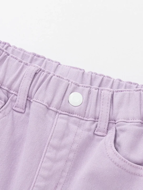 Balabala Trousers 2025 spring new Girl children's denim long pants Violet Sale