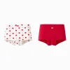 Balabala Underwear 2025 Spring New Girl Baby Boxer Briefs Red White Discount