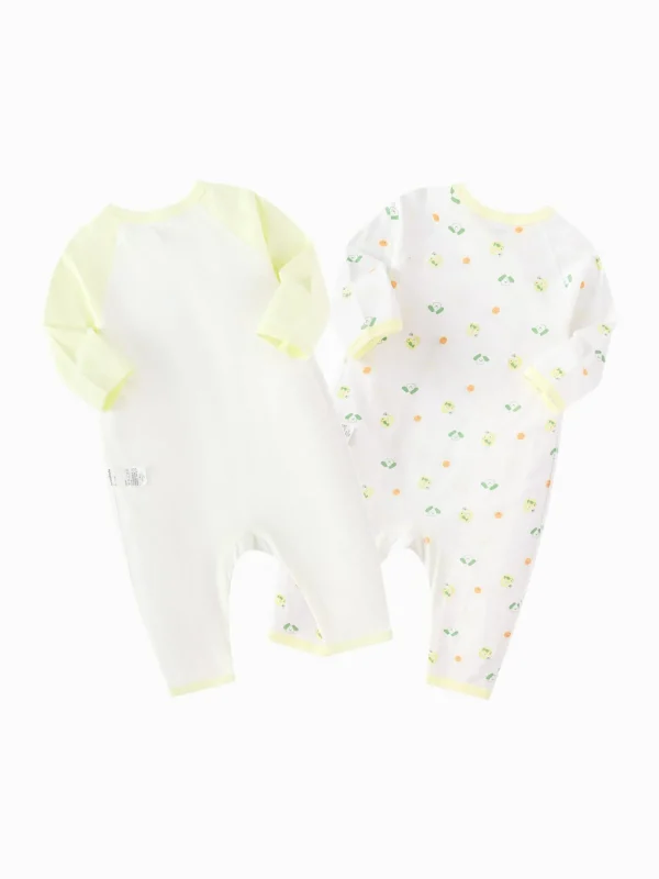 Balabala Underwear jumpsuit 2025 spring New Style boys and girls Baby's side opening jumpsuit Discount