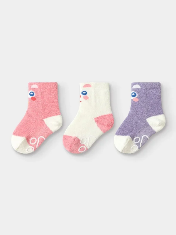 Balabala Unisex Baby And Toddler Multicolor Expression Socks Hot