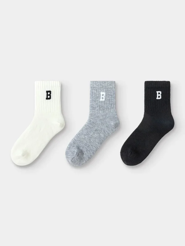 Balabala Unisex Toddler And Kid Stretch Maillard Color Socks Hot