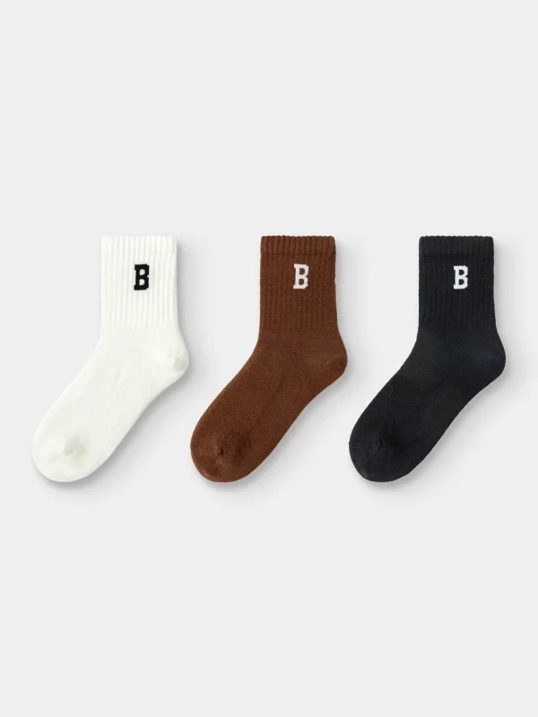 Balabala Unisex Toddler And Kid Stretch Maillard Color Socks Hot