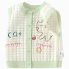 Balabala Vest New Spring 2025 Girls Baby Knitted Vest Off-white Fashion